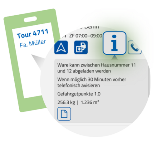 Telematik und Navigation Tourbosoft App